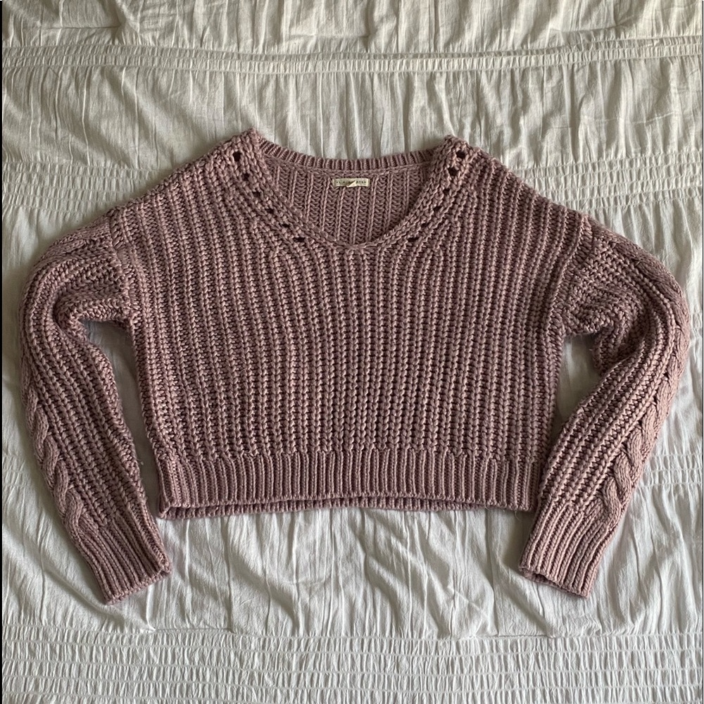 PACSUN LA HEARTS Purple Knit Sweater Cropped Women’s Extra-Small